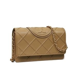 Tory Burch Fleming Soft Leather Wallet on Chain Crossbody Clutch ~NWT~